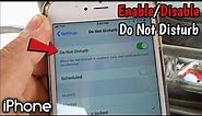 How to Enable/Disable Do Not Disturb in iPhone 6 Plus