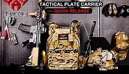 YAKEDA Tactical Laser-cutting Multicam Lightweight Quick Release Plate Carrire Vest VT-6094A