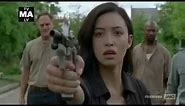 The Walking Dead 7x08 Rosita Shoots At Negan