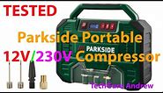 Parkside Portable 12V/230V Compressor With Digital Display PMK 150 A1