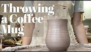Throwing on the Pottery Wheel for Beginners. A Coffee Mug