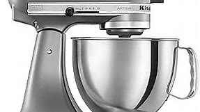 KitchenAid Artisan Series 5 Quart Tilt Head Stand Mixer with Pouring Shield KSM150PS, Contour Silver