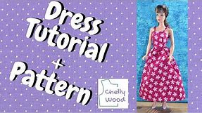 Free Doll Clothes Patterns: Vintage Barbie Dress Tutorial with Pattern