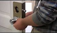 How to Replace an Exterior Door Knob & Lock : Door Installation & Maintenance