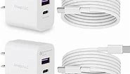 2 Pack USB C iPad Fast Charger, iPhone 15 Charger, 20W Power Adapter for iPad, iPad Pro, iPad Air, iPad Mini and More USB C Tablets, iPhone, Samsung, Google Pixel, 6.6ft/2m USB C to C Cable