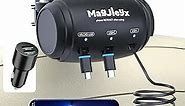MAGJIEYX Multi Retractable Car Charger Station, Headrest 3 in 1 Charging Box Share Ride Customer Dock for Backseat with Fast 36W QC 3.0 Charger Adapter for All Phones|iPhone 15/14|Samsung|iPad|Android