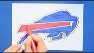 How to draw the Buffalo Bills Logo (NFL Team)