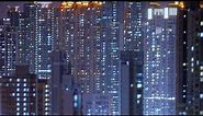 Loop Of Hong Kong Apartments At Night Screensaver 4K