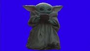 Baby Yoda (Grogu) Drinking Soup Meme Template | Blue Screen FULL HD
