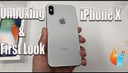 Apple iPhone X Silver Unboxing and First Look