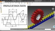 Design Rack and pinion gear drive | Autodesk Inventor