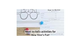 Check out the New Years printables and activities on our FREE app Inspired Minds! Including a “Year in Review” for 2023, 2024 glasses, and more! #newyears #newyearseve #newyears2024 #kidsactivities #activitiesforkids | I Teach Tiny Humans