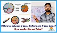 Difference between 3 Core, 3.5 Core and 4 Core cable. / How to select core of cable? / what is core.