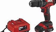 SKIL 20V 1/2 Inch Cordless Drill Driver Includes 2.0Ah PWR CORE 20 Lithium Battery and Charger - DL527502