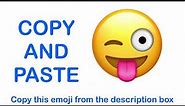 Winking Face with Tongue EMOJI ( APPLE ) - COPY and PASTE EMOJIS 😜