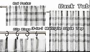 Randall Linen Window Curtain Panel Pairs for Living Room 63" Long Geometric Check Grommets Top Semi Sheer Window Treatment Heavy Rustic Farmhouse Style Drapes for Bedroom 54"x63"x2, Brown White