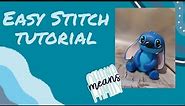 Easy fondant sugarpaste Stitch cake topper tutorial