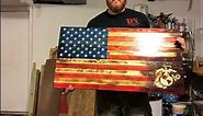 How I make a Wood American Flag, Flag wall hanging, Wood US Flag