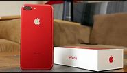 Red iPhone 7 Plus Unboxing and First Impressions! (Product RED)