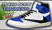 How To: Travis Scott Fragment Jordan 1 Custom Shoes From Yin Yangs! + Sole Dye! DIY