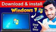 How to download + install windows 7 in Laptop/PC from USB Pendrive | Install windows 7 from USB