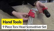 9 Piece Torx Head Screwdriver Set