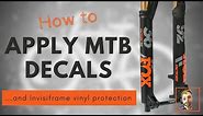 How to apply MTB decals and invisiframe vinyl wrap