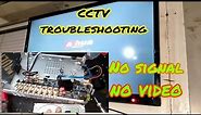 Troubleshooting CCTV camera no video no display no signal.