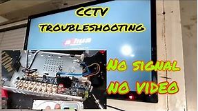 Troubleshooting CCTV camera no video no display no signal.