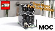 Lego MOC - Town House - Dark Grey Edition - Animation Speed Build