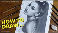 How to Draw Ariana Grande’s portrait for beginners (Photo Realism drawing techniques fully narrated)