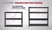 Husky 5-Tier Industrial Duty Steel Freestanding Garage Storage Shelving Unit in Black (90 in. W x 90 in. H x 24 in. D) N2W902490W5B