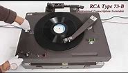 RCA Type 73-B Professional Transcription Turntable