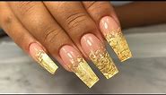HOW TO: Gold Foil Ombre Nails | Step By Step For Beginners