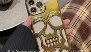 3.35US $ 30% OFF|13 Skull|iphone 13/12 Pro Max Skull Case - Electroplated Glossy Anti-scratch Cover