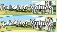 Christian Values Display Banner