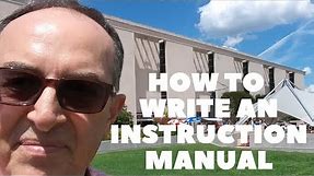 How to Write an Instruction Manual in a Nutshell