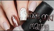 Rose Gold Marble Nails | NailsByErin