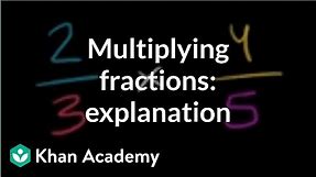 Multiplying two fractions: an explanation | Fractions | Pre-Algebra | Khan Academy