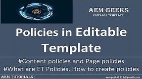 Editable Template #4 | Policies in Editable Template