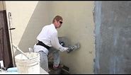 How to apply new stucco over a painted surface.