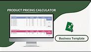 Product Pricing Calculator Excel Template