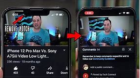 iPhone 13 - How to Fix Notch in YouTube Videos in Portrait mode