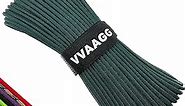 VVAAGG 550 Paracord 100FT 4mm Durable Camping Rope, Tent Rope, Nylon Cord Rope (Dark Green)