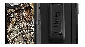 OtterBox iPhone 12 & iPhone 12 Pro Defender Series Case - REALTREE EDGE (BLACK/REALTREE EDGE GRAPHIC), Rugged & Durable, with Port Protection, Includes Holster Clip Kickstand