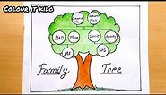 Family tree | How to make family tree easy step | Family tree project idea | Family tree for kids
