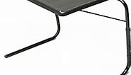 Table-Mate V TV Tray Table - Extra Wide Folding TV Dinner Table, Couch Table Trays for Eating Snack Food, Stowaway Laptop Stand, Portable Bed Dinner Tray - Adjustable TV Table with 3 Angles, Black