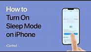 How to Turn On Sleep Mode on iPhone