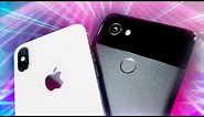 iPhone X vs Google Pixel 2!