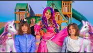 Princess Lollipop gives Kate & Lilly MAGIC Unicorns!